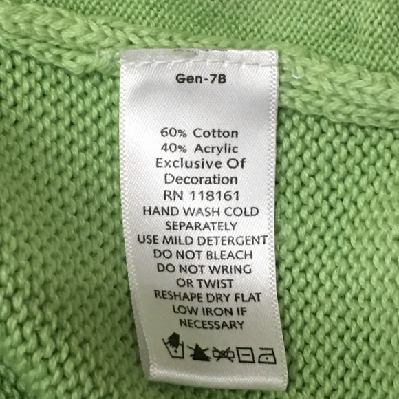 NEW Quacker Factory Snowflake Lime Green Mock 2PC Cardigan Sweater Womens Large - Picture 15 of 15